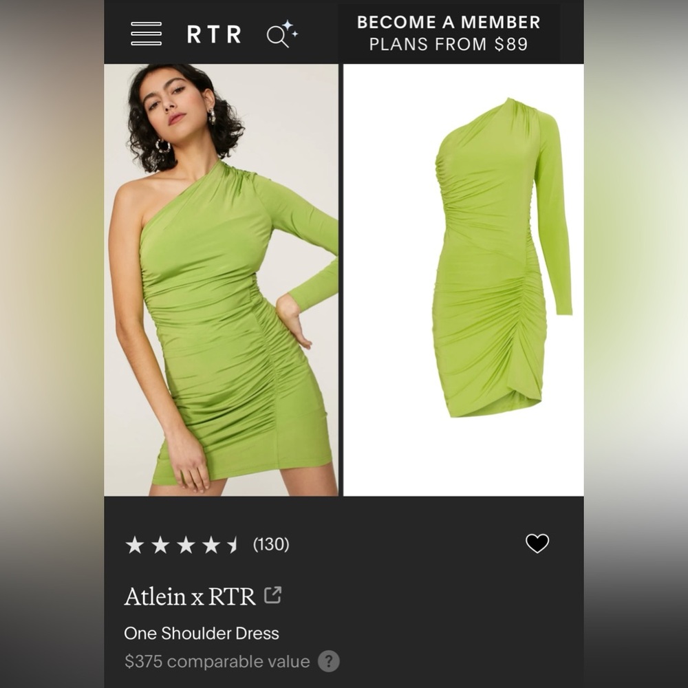 Atlein x RTR One Shoulder Dress - M - Picture 5 of 7